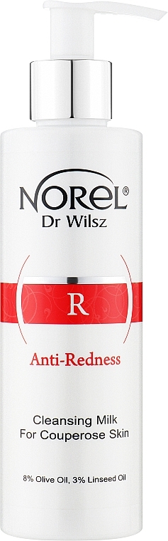 Очищувальне молочко для куперозної шкіри обличчя - Norel Anti-Redness Cleansing Milk For Couperose Skin — фото N1