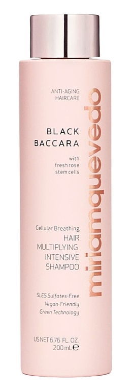 Інтенсивний шампунь для збільшення росту волосся - Miriam Quevedo Black Baccara Cellular Breathing Hair Multiplying Intensive Shampoo — фото N1