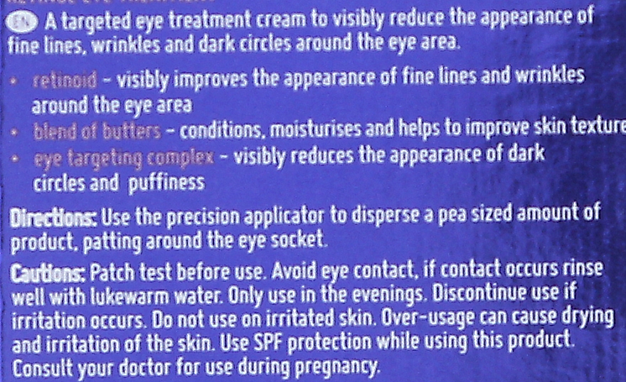 Крем для шкіри навколо очей омолоджувальний, нічний з ретинолом - NIP + FAB Retinol Fix Eye Treatment — фото N4