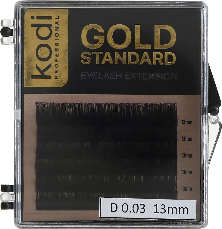 Накладные ресницы Gold Standart D 0.03 (6 рядов: 13 mm) - Kodi Professional — фото N1