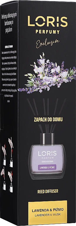 Аромадифузор "Лаванда й мускус" - Loris Parfum Reed Diffuser Lavender & Musk