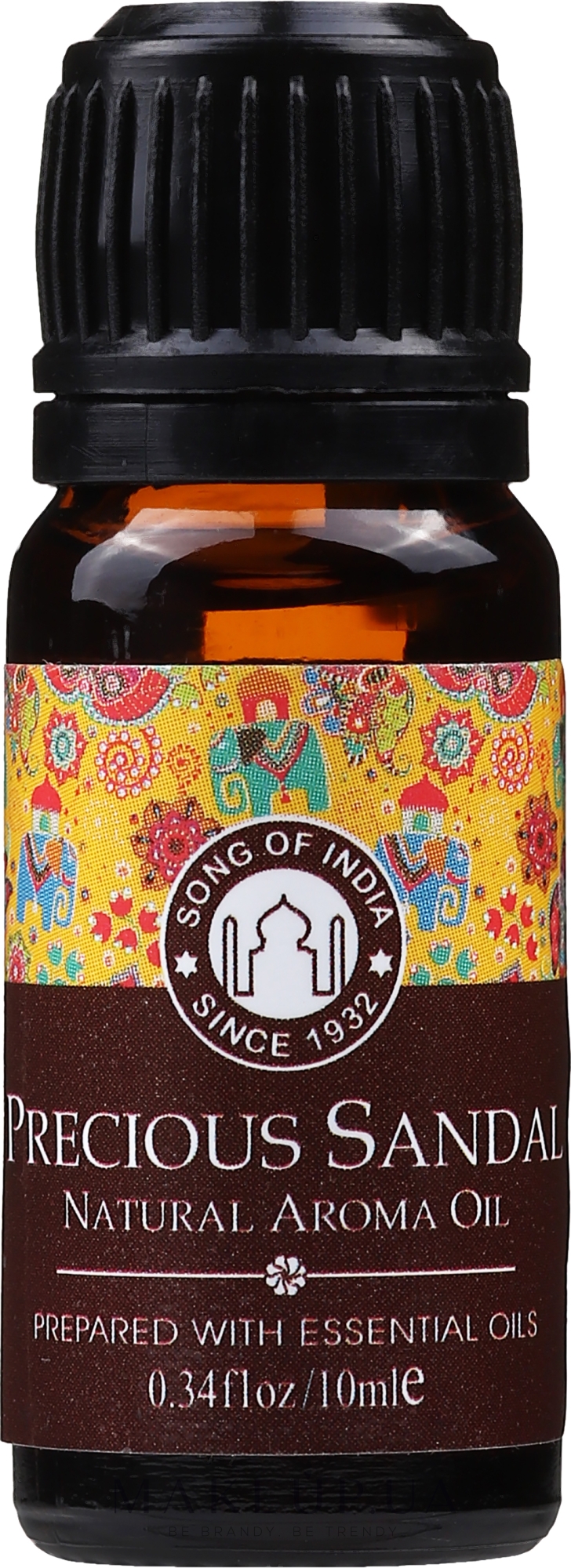 Ароматическое масло "Благородный сандал" - Song of India Natural Aroma Oil Precious Sandal — фото 10ml