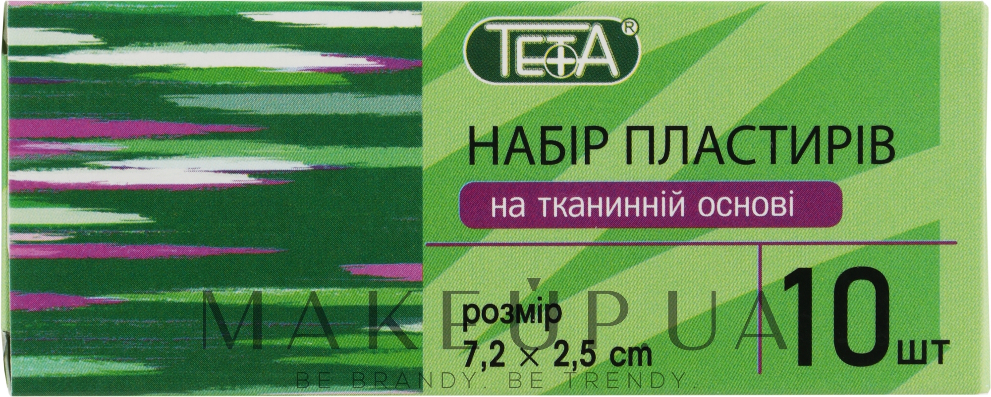 Набір пластирів на тканинній основі 7,2х2,5 см - Teta — фото 10шт