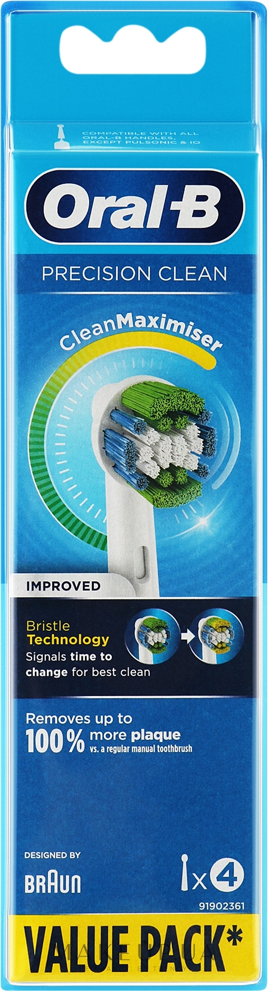 Сменная насадка для электрической зубной щетки, 4 шт. - Oral-B Precision Clean Clean Maximizer — фото 4шт