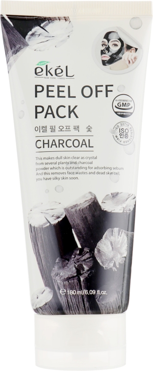 Маска-плівка для обличчя "Деревне вугілля" - Ekel Charcoal Peel Of Pack — фото N2