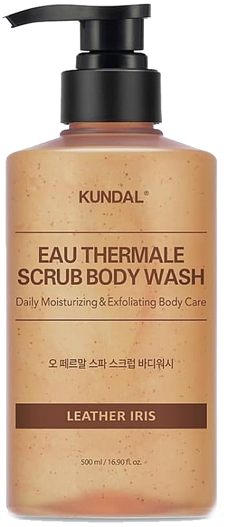 Гель-скраб для душа - Kundal Eau Thermale Scrub Body Wash Leather Iris — фото N1
