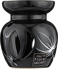 Парфумерія, косметика Аромалампа "Гарбуз", чорна з одуванчиками - Flora Secret