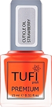 Парфумерія, косметика Олія для кутикули з пензликом "Полуниця" - Tufi Profi Premium Cuticle Oil