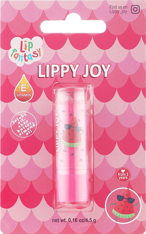 Дитячий бальзам для губ "Lip Fantasy", з ароматом кавуна - Ruby Rose Lippy Joy — фото N1