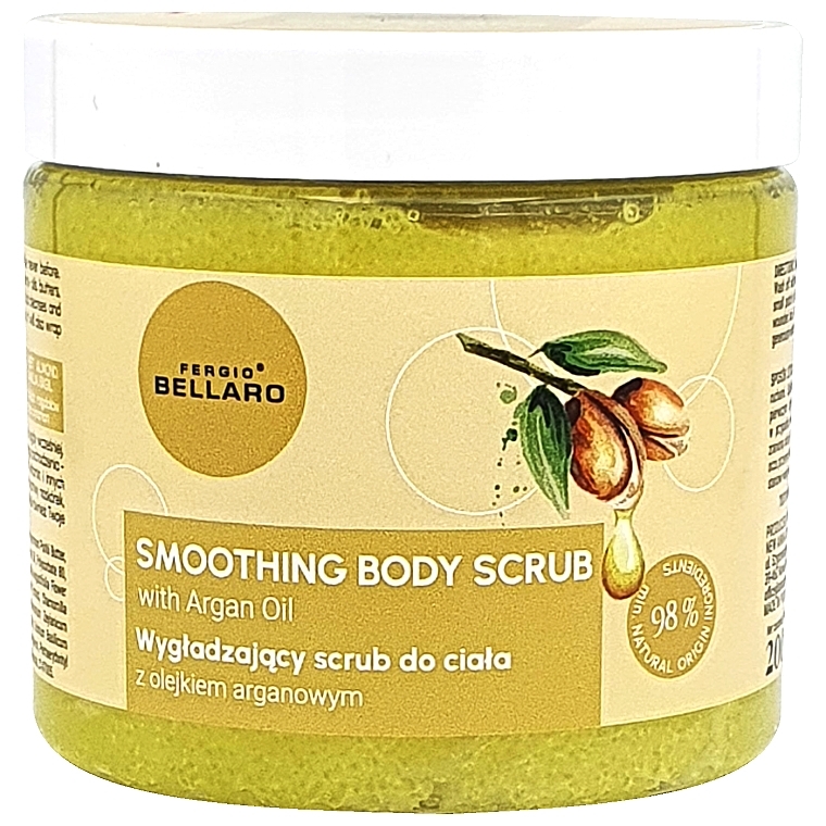 Розгладжувальний скраб для тіла з аргановою олією - Fergio Bellaro Smoothing Body Scrub — фото N1