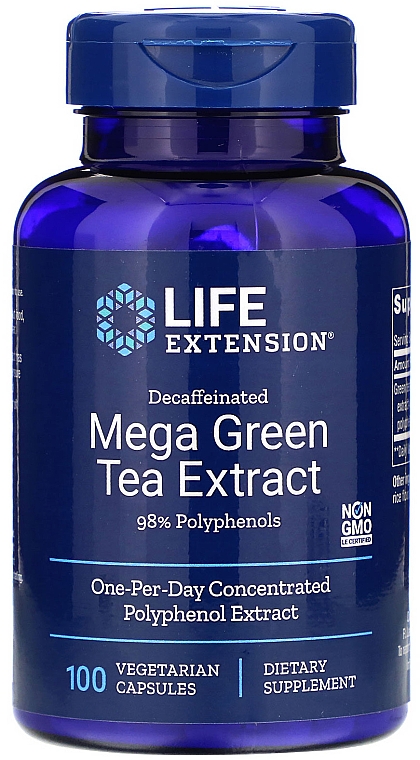 Экстракт зеленого чая - Life Extension Mega Green Tea — фото N1