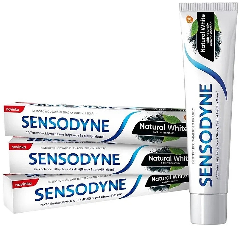 Набор - Sensodyne Natural White Set (toothpaste/75mlx3) — фото N1