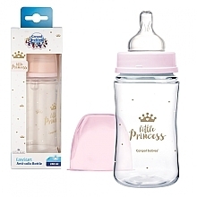 Парфумерія, косметика Пляшка антиколікова "PP Easystart Royal" з широким отвором, 240 мл, рожева - Canpol Babies