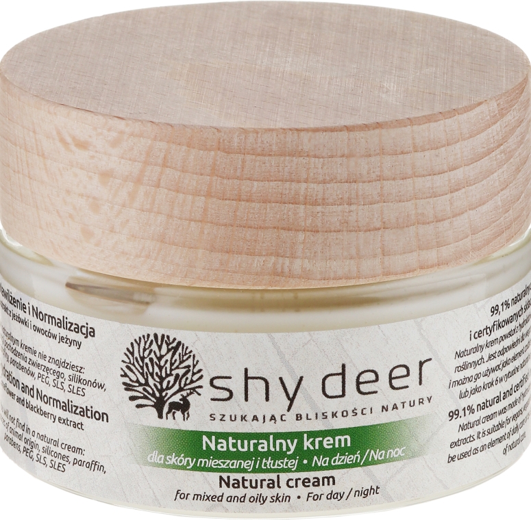 Крем для комбинированной и жирной кожи - Shy Deer Natural Cream — фото N1
