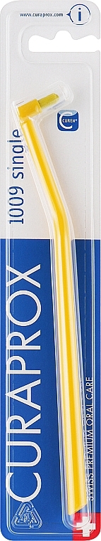 Монопучкова зубна щітка " Single CS 1009", жовто-салатова - Curaprox  — фото N1