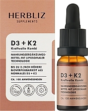 Вітаміни в краплях - Herbliz D3+K2 — фото N2