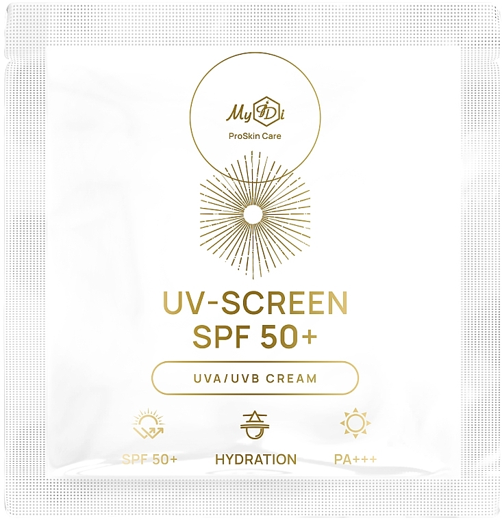 Солнцезащитный крем для лица - MyIDi UV-Screen Cream SPF 50+ (пробник) — фото N1