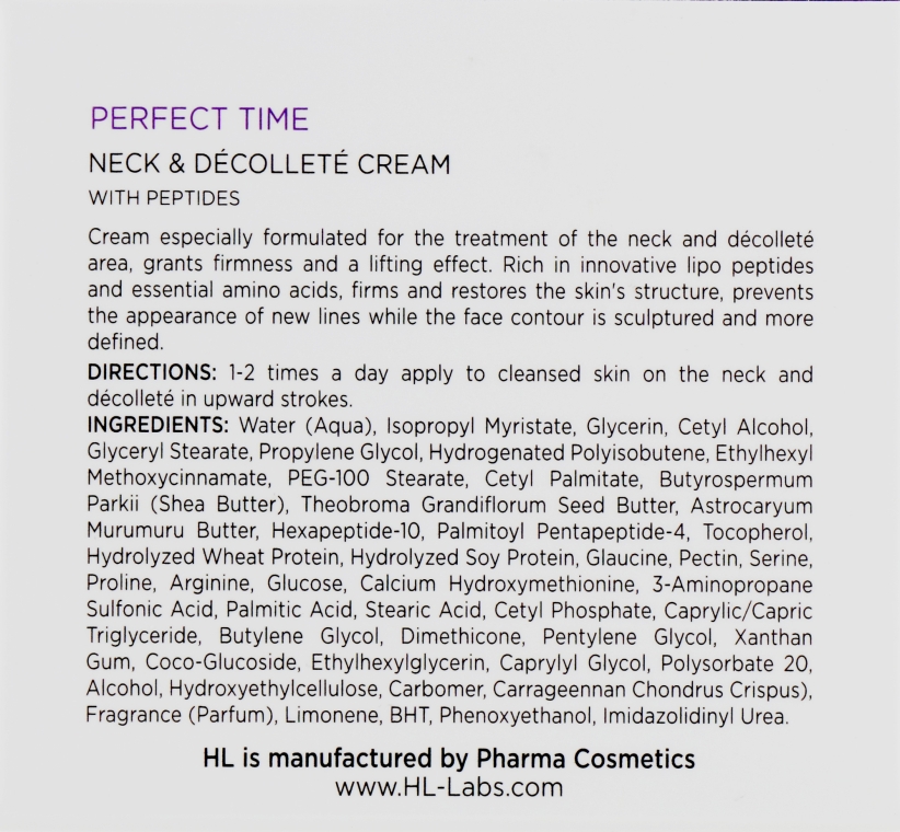 Крем для шиї і декольте - Holy Land Cosmetics Perfect Time Neck & Decollete Cream — фото N3