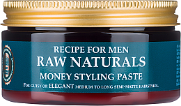 Паста для волос - Recipe For Men RAW Naturals Money Styling Paste — фото N1