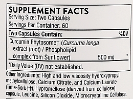 Дієтична добавка "Фітосома куркуміну" 500 мг, капсули - Thorne Research Curcumin Phytosome 500 mg — фото N3