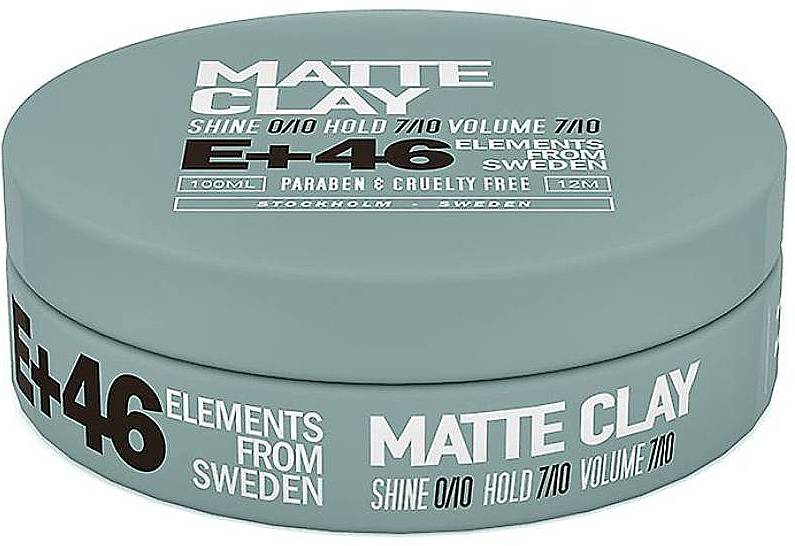 Матовая глина для укладки волос - E+46 Matte Clay — фото N1