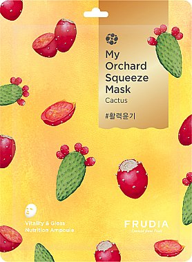 Тканинна віталізувальна маска з кактусом - Fruida My Orchard Squeeze Mask Cactus — фото N1