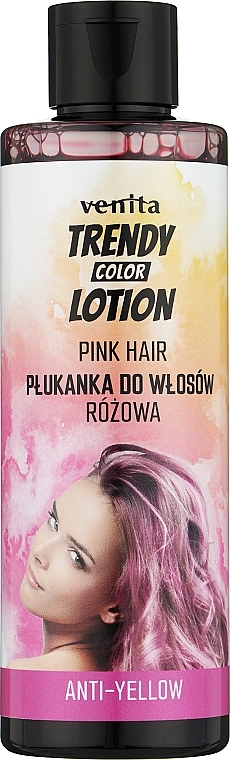 Ополаскиватель для осветленных и седых волос - Venita Salon Anty-Yellow Blond & Grey Hair Color Rinse Pink