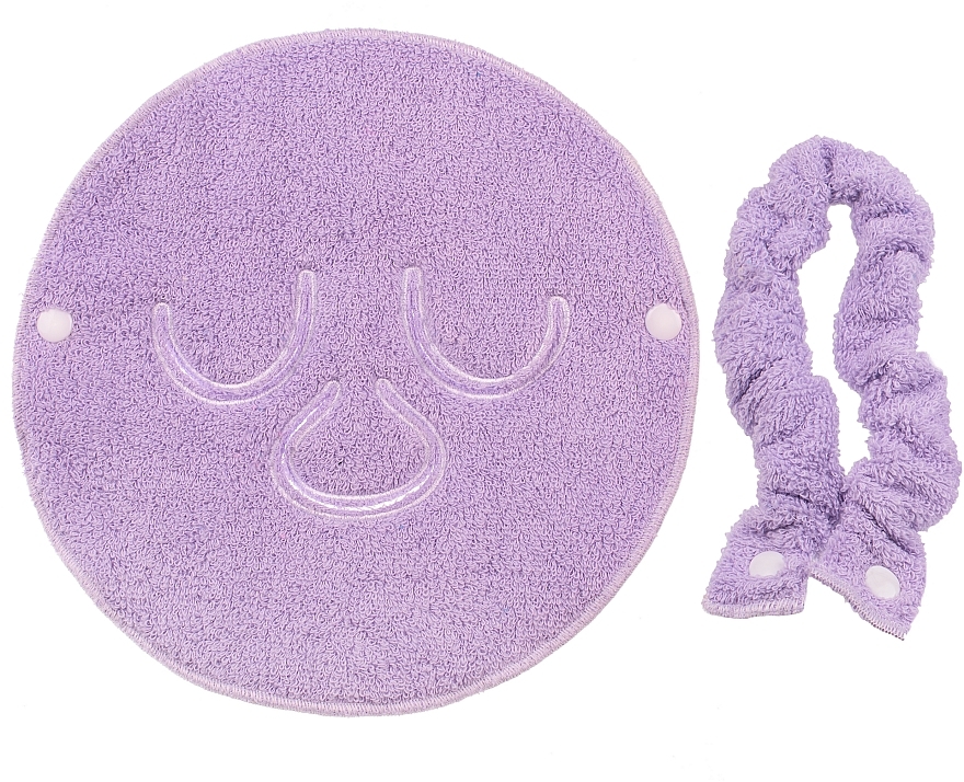 Полотенце компрессионное для косметических процедур, сиреневое "Towel Mask" - MAKEUP Facial Spa Cold & Hot Compress Lilac — фото N2