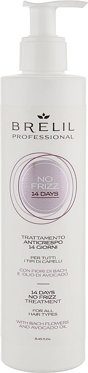Засіб для усунення пухнастості, для усіх типів волосся - Brelil Professional Treatment No Frizz 14 Days — фото N1