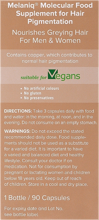 Молекулярна добавка для відновлення кольору сивого волосся - Oxford Biolabs Melaniq — фото N3