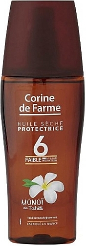 Сонцезахисна суха олія для тіла - Corine De Farme Dry Oil Protect & Tan Spray Spf 6 — фото N1