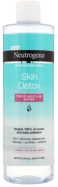 Міцелярна вода - Neutrogena Skin Detox Triple Micellar Water — фото N1