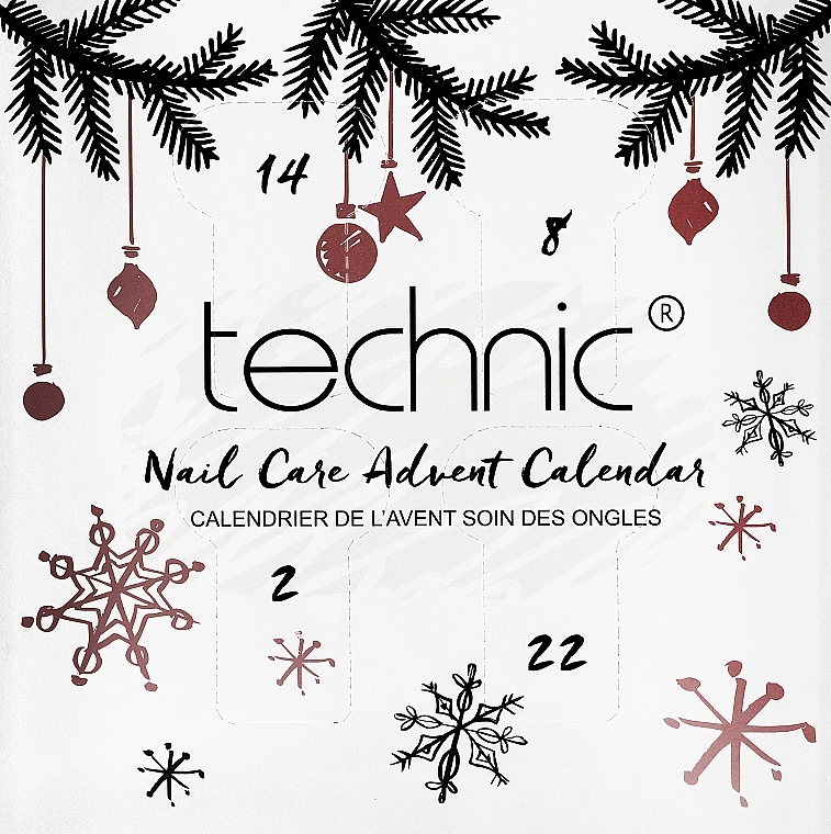 Набір "Адвент-календар", 26 продуктів - Technic Cosmetics Nail Care Advent Calendar — фото N1