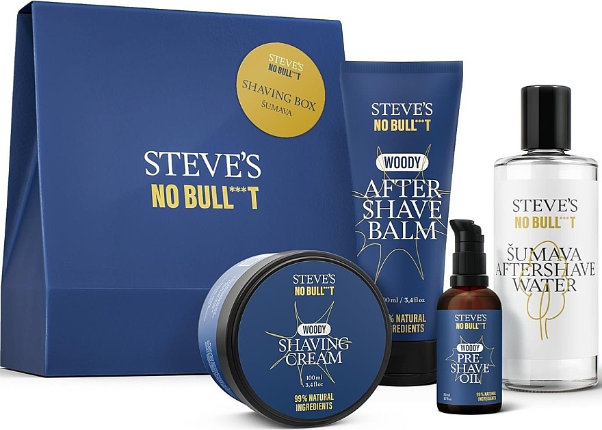 Steve's No Bull***t Sumava Shaving Box - Набор, 4 продукта — фото N1
