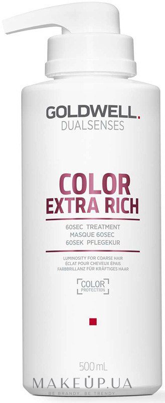 Интенсивная маска для окрашенных волос - Goldwell DualSenses Color Extra Rich 60sec Treatment — фото 200ml