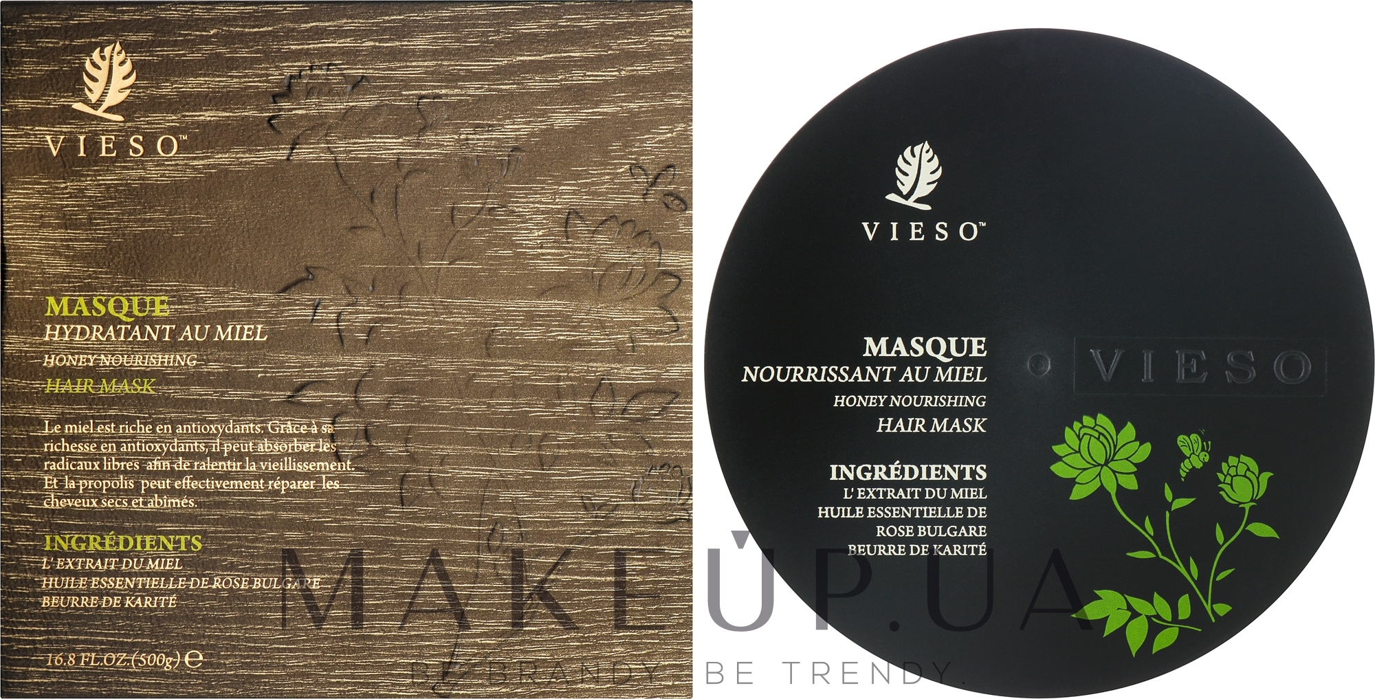 Живильна маска для волосся з медом - Vieso Honey Nourishing Hair Mask — фото 500g