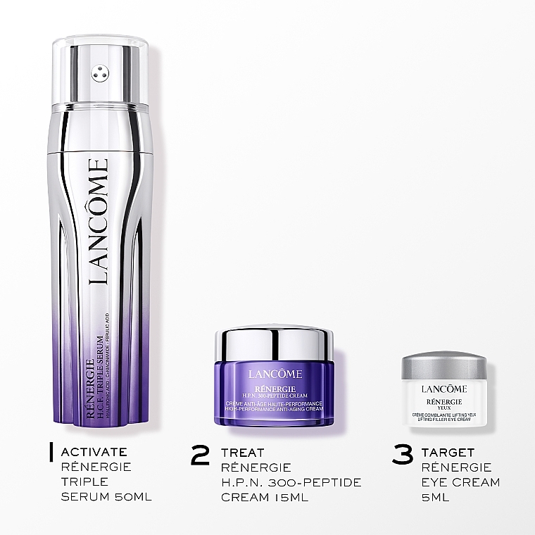 Набор - Lancome Renergie (ser/50ml + cr/15 + eye/cr/5ml) — фото N2