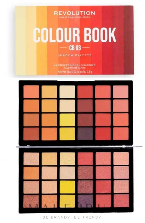 Палетка теней для век, 48 оттенков - Makeup Revolution Colour Book Shadow Palette — фото CB03