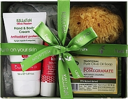 Набір, варіант 5 - Kalliston Gift Box (soap/100g + cr/50ml + lip/balm/5.2g + sponge/1pc) — фото N1