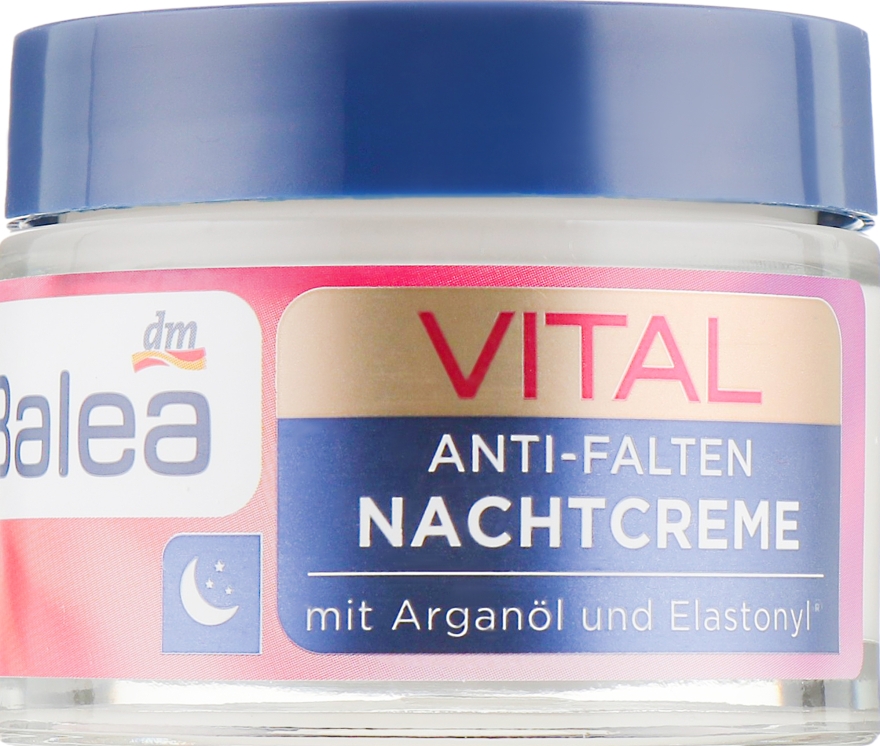Восстанавливающий ночной крем c аргановым маслом для лица - Balea Vital Nachtcreme — фото N3