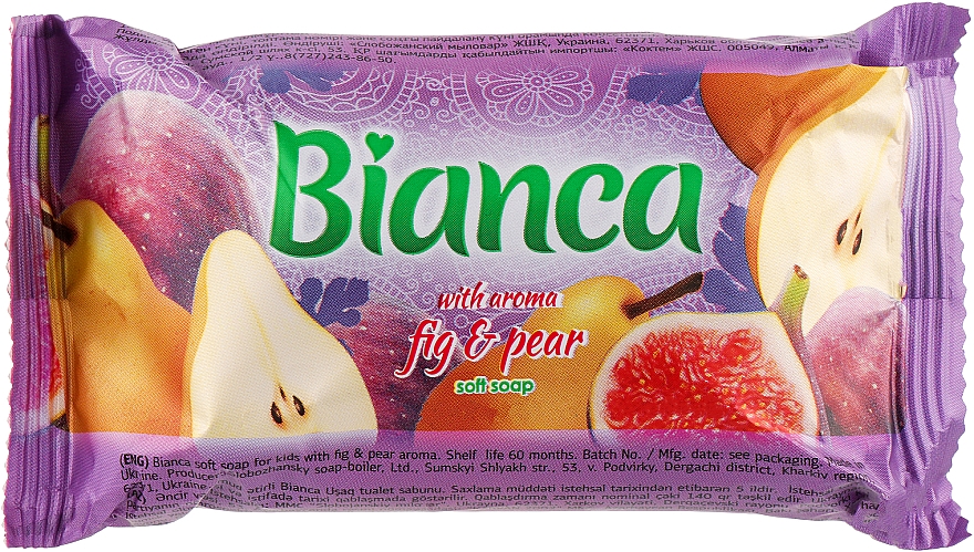 Мило туалетне тверде "Інжир і диня" - Bianca Fig & Pear Aroma Soft Soap