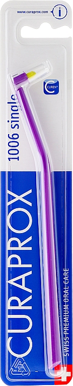 Монопучкова зубна щітка "Single CS 1006", фіолетова - Curaprox — фото N1