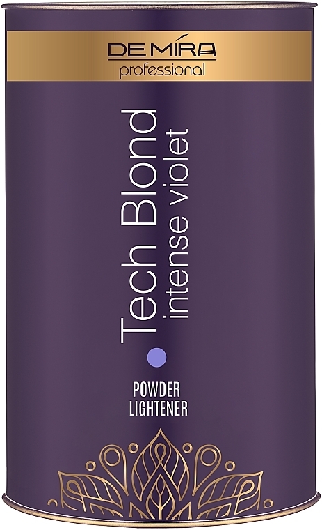 Профессиональная обесцвечивающая пудра с антижелтым эффектом, фиолетовая - DeMira Professional Tech Blond Intense Violet Powder