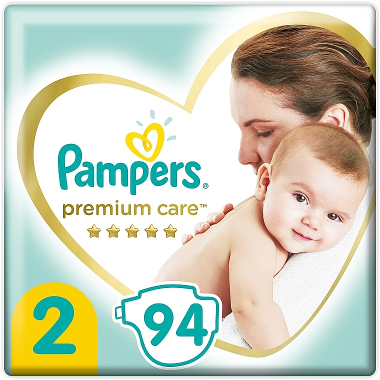 Подгузники Pampers Premium Care Размер 2, 4-8кг, 94 шт - Pampers