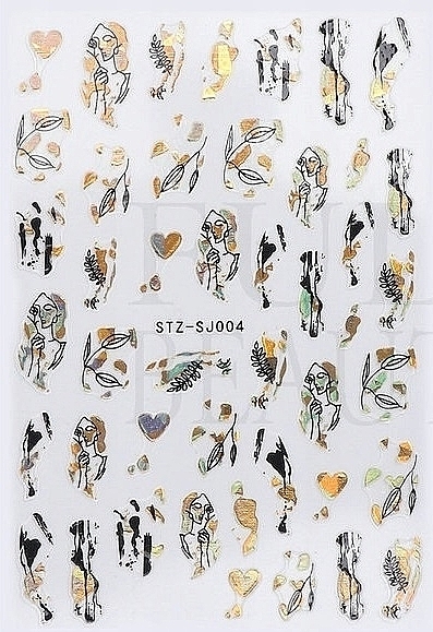 Наклейки для ногтей, самоклеющиеся SJ004 - Deni Carte 88442 — фото N1