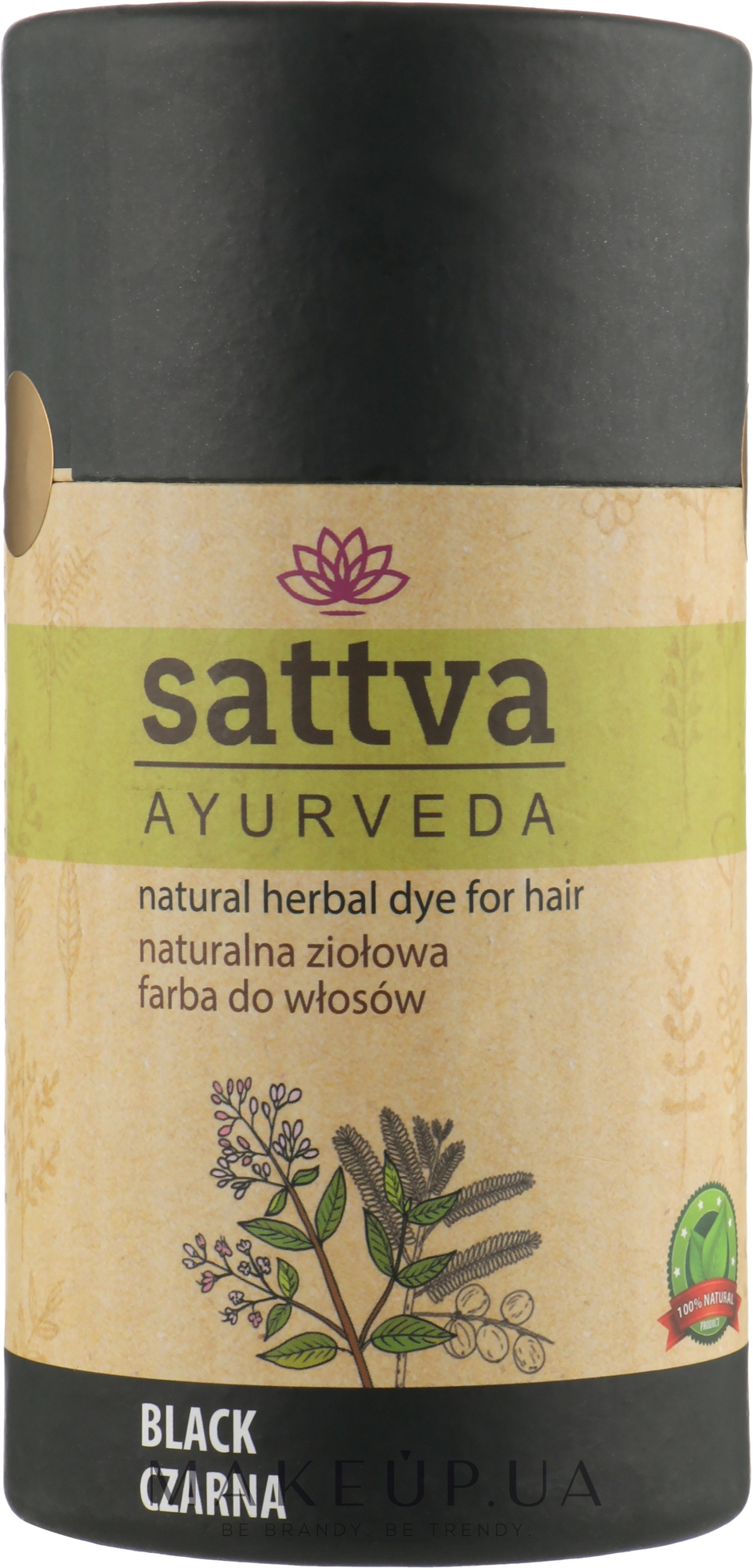 Фарба для волосся - Sattva Ayurveda Natural Herbal Hair Dye — фото Black