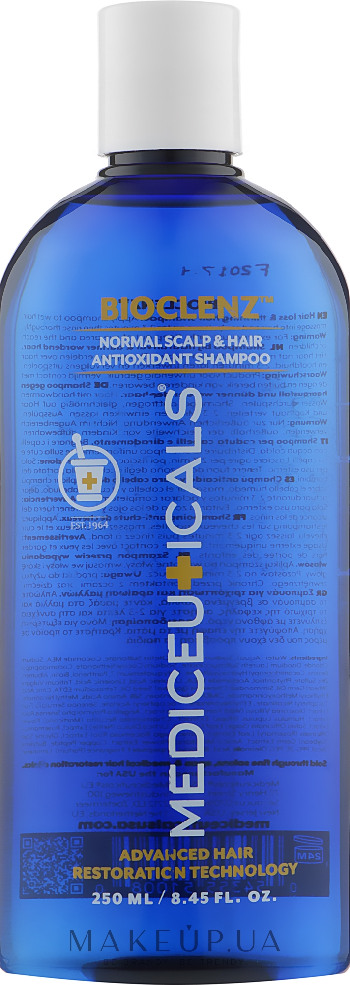 Шампунь для мужчин против выпадения и истончения волос - Mediceuticals Advanced Hair Restoration Technology Bioclenz — фото 250ml