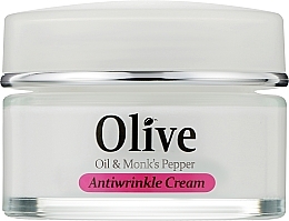 Крем для обличчя проти зморщок з маслом ши та олією мигдалю - Madis HerbOlive Face Antiwrinkle Cream — фото N1
