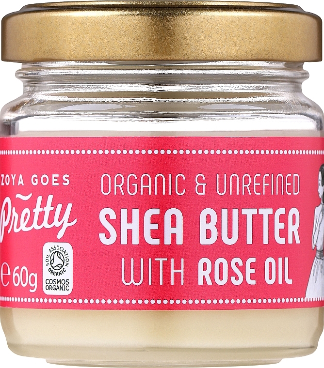 Масло ши и розы для тела - Zoya Goes Pretty Shea Butter With Rose Oil Organic Cold Pressed — фото N1