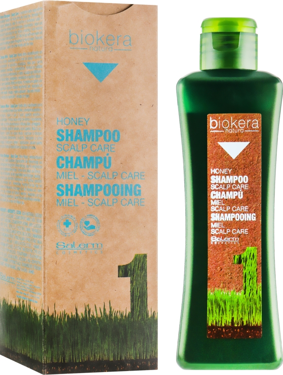 Медовий шампунь для чутливої шкіри голови - Salerm Biokera Honey Shampoo Scalp Care — фото N1